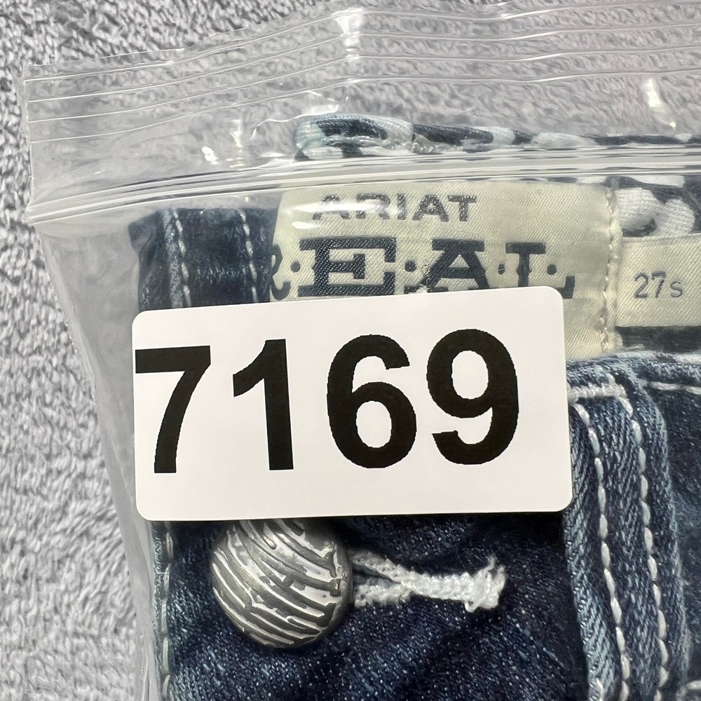 Ariat R.E.A.L. Low Rise Stretch Rosy Whipstitch Boot Cut Jeans 27 Lakeshore Wasg - Picture 9 of 9